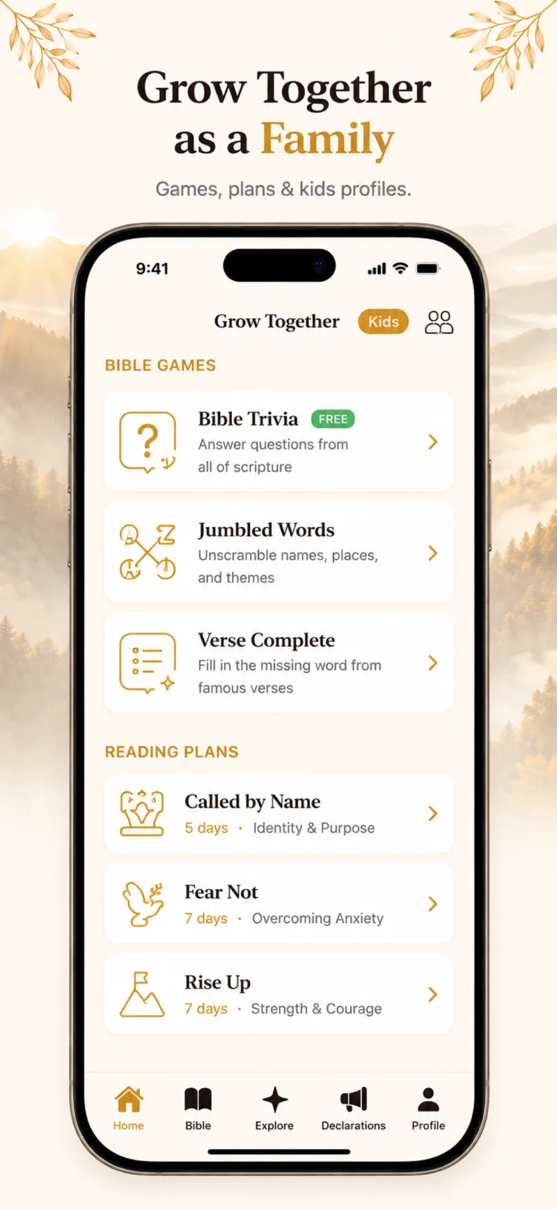 Themes and daily growth in Personal Bible